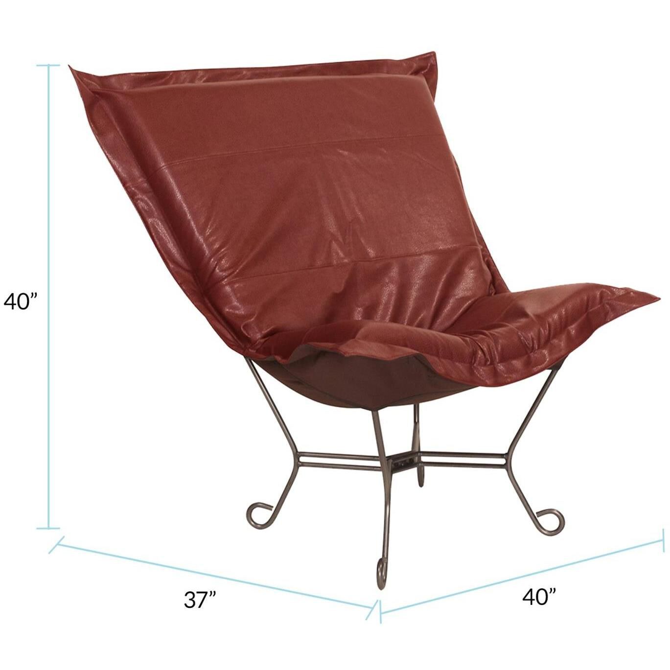 Puff Titanium Frame with Avanti Apple Scroll Chair with Cover